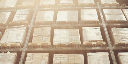 Organized and labeled boxes in storage